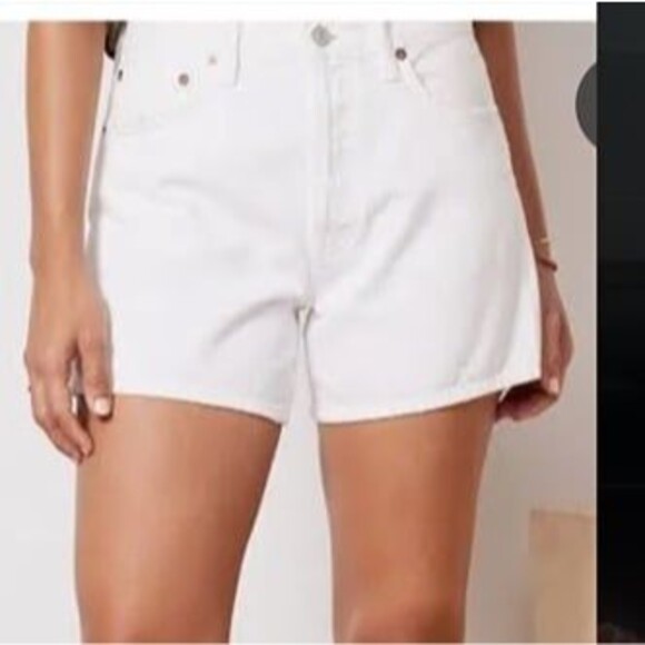 Agoldie Women's Jean Shorts Plus Size 32 (14) Parker Long Denim Short Dough NEW - Picture 6 of 11